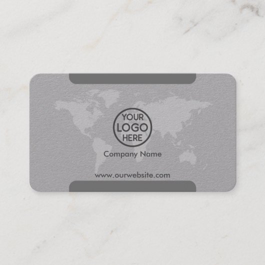 Professioneel grijs Visitekaartje met Logo (Voorkant)