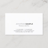 Professioneel, grijs, wit minimumplaatje visitekaartje (Achterkant)