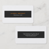 Professioneel grijs wit stijlvol, modern minimalis visitekaartje (Voorkant / Achterkant)
