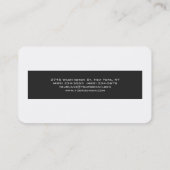Professioneel grijs wit stijlvol, modern minimalis visitekaartje (Achterkant)