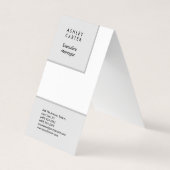 Professioneel grijs witte vlakke, minimalistische  visitekaartje (Voorkant)