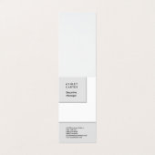 Professioneel grijs witte vlakke, minimalistische  visitekaartje (Buitenkant ongevouwen)