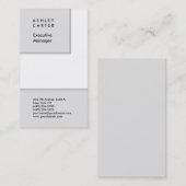 Professioneel grijs witte vlakke, minimalistische  visitekaartje (Voorkant / Achterkant)