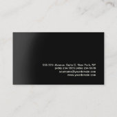 Professioneel, grijs, zwart, indrukwekkend visitekaartje (Achterkant)