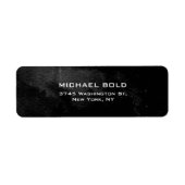 Professioneel Grijs Zwart Kleur Eenvoudig Elegant Etiket (Voorkant)