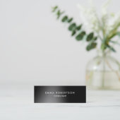 Professioneel grijs zwart Modern Skinny Mini Visitekaartje (Staand voorkant)