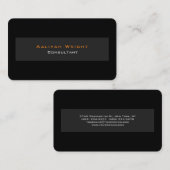 Professioneel grijs zwart, stijlvol, modern visitekaartje (Voorkant / Achterkant)