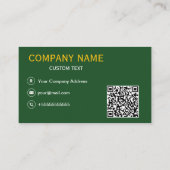 Professioneel groen en geel Visitekaartje (Achterkant)