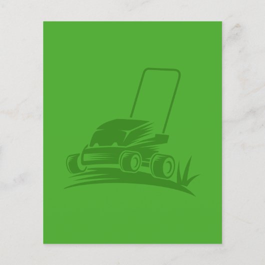 Professioneel Groen Lanscaping Lawn Care maaien Flyer (Achterkant)