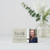 Professioneel Groen Laten we Echte Estate spreken Visitekaartje (Staand voorkant)