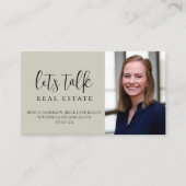 Professioneel Groen Laten we Echte Estate spreken Visitekaartje (Voorkant)