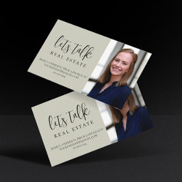 Professioneel Groen Laten we Echte Estate spreken Visitekaartje