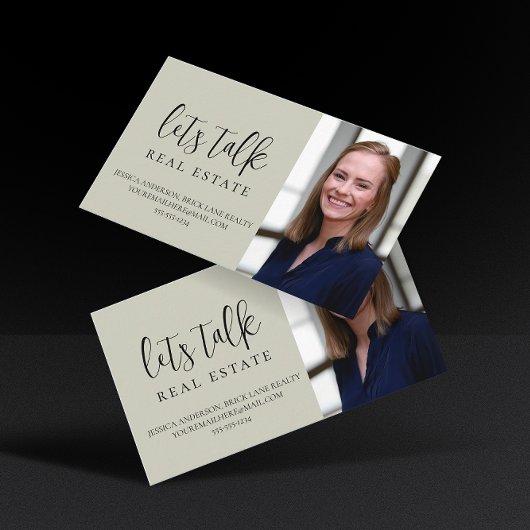 Professioneel Groen Laten we Echte Estate spreken Visitekaartje