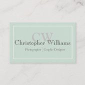 Professioneel groen minimalistisch Visitekaartje (Voorkant)