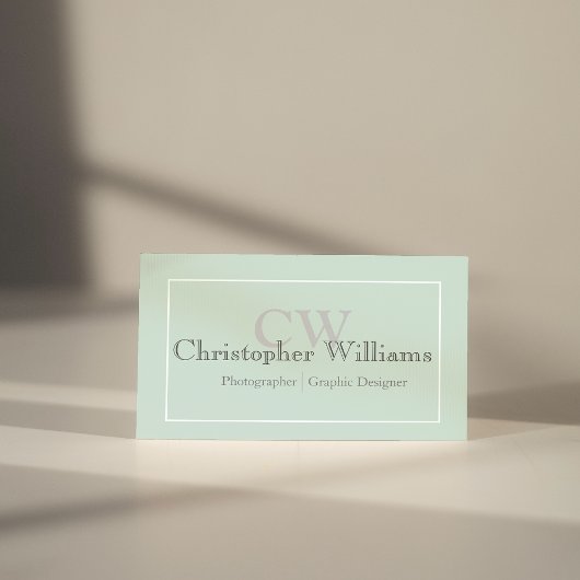 Professioneel groen minimalistisch Visitekaartje