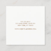 Professioneel Groen Modern Eenvoudig Vierkant Vierkante Visitekaartje (Achterkant)