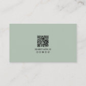 Professioneel Groen QR Code Foto Logo Visitekaartje (Achterkant)
