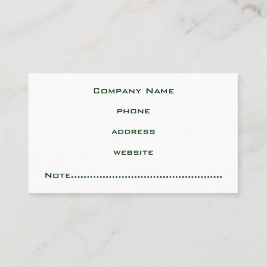 Professioneel groen Visitekaartje (Achterkant)