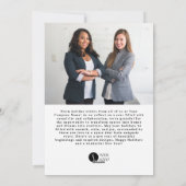 Professioneel Groen & Wit Modern Bedrijf Feestdagenkaart (Achterkant)