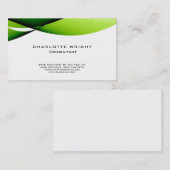 Professioneel groen wit modern minimalistisch ontw visitekaartje (Voorkant / Achterkant)