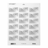 Professioneel Groet Zilver Retouradreslabel Etiket (Full Sheet)