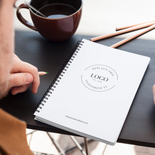 Professioneel Groot Aangepast Logo Website Merkgeb Notitieboek