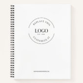 Professioneel Grote Aangepaste Logo Website Merkge Notitieboek (Voorkant)