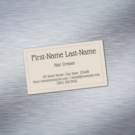 Professioneel Haar Dresser Magnetisch Visitekaartj Magnetisch Visitekaartje (Voorbeeld)