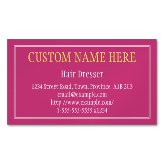 Professioneel haarapparaat Magnetisch Visitekaartj Magnetisch Visitekaartje (Voorkant)