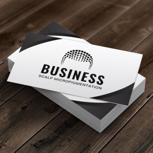 Professioneel haargebonden Tattoo Scalp Micropigme Visitekaartje
