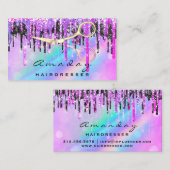 Professioneel haarsalon Golden Scissors Roze Visitekaartje (Voorkant / Achterkant)