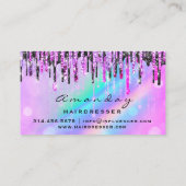Professioneel haarsalon Golden Scissors Roze Visitekaartje (Achterkant)