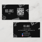 Professioneel haarsalon QR-code scannen om te boek Visitekaartje (Voorkant / Achterkant)