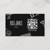 Professioneel haarsalon QR-code scannen om te boek Visitekaartje (Voorkant)