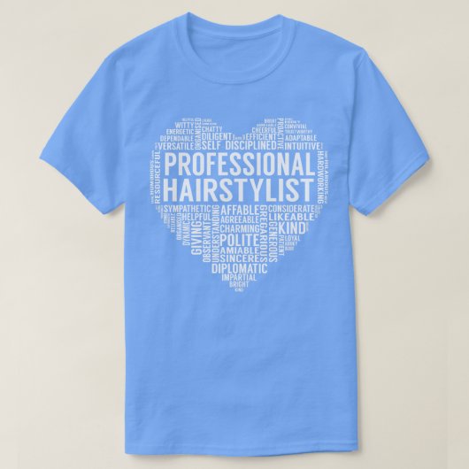 Professioneel Haarstylist hart T-shirt (Design voorkant)