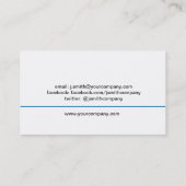 Professioneel Half Circle Blauw Visitekaartje (Achterkant)