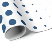 Professioneel Halftoonpatroon Blauw Wit Cadeaupapier (Rol Hoek)
