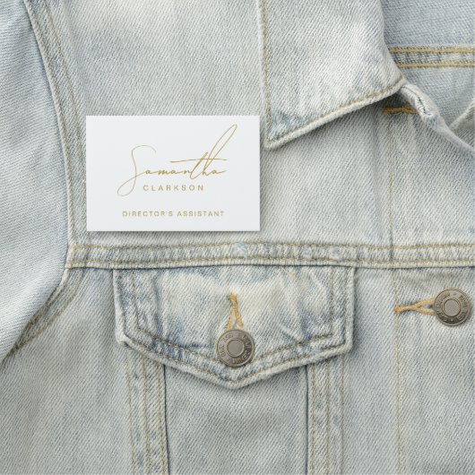 Professioneel Handgeschreven Gouden Lettertype Typ Naamplaatje (In situ)