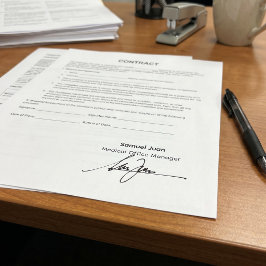 Professioneel Handgeschreven Handtekening Aangepas Zelfinktende Stempel