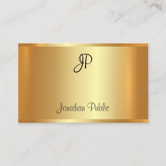 Professioneel handgeschreven monogram Glamoureus G Visitekaartje (Voorkant)