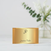 Professioneel handgeschreven monogram Glamoureus G Visitekaartje (Staand voorkant)