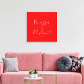 Professioneel handgeschreven naam aangepaste trouw canvas afdruk (Insitu (Woonkamer))