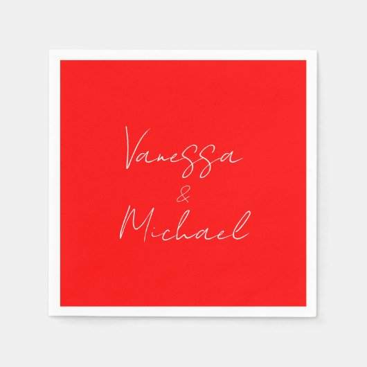 Professioneel handgeschreven naam aangepaste trouw servet (Voorkant)