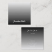 Professioneel Handgeschreven Script Elegante Sjabl Vierkante Visitekaartje (Voorkant / Achterkant)