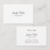 Professioneel handgeschreven script Modern gestroo Visitekaartje (Voorkant / Achterkant)