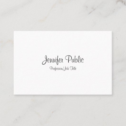 Professioneel handgeschreven script Modern gestroo Visitekaartje (Voorkant)