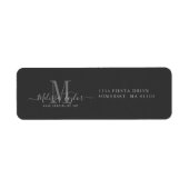 Professioneel handgeschreven script zwart-wit etiket (Voorkant)