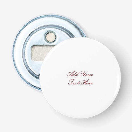 Professioneel handschrift en moderne tekst toevoeg button flesopener (Voorkant)