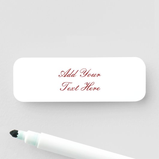 Professioneel handschrift en moderne tekst toevoeg naamplaatje (In situ)