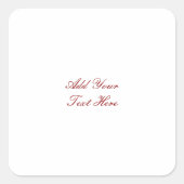 Professioneel handschrift en moderne tekst toevoeg vierkante sticker (Voorkant)